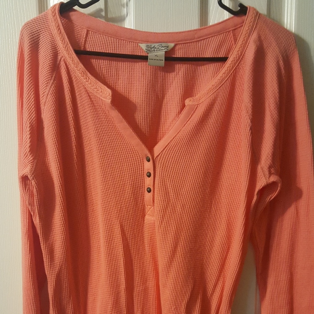 Lucky Brand Women's Ribbed Henley